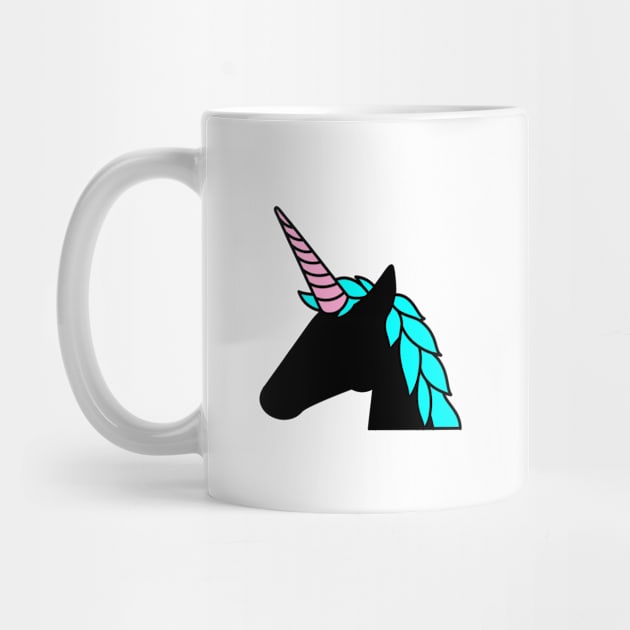 Cute minimalistic unicorn print by Quadrupel art